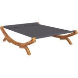 VidaXL Loungebed 165x188,5x46 cm Massief Gebogen Hout - Antracietkleurig