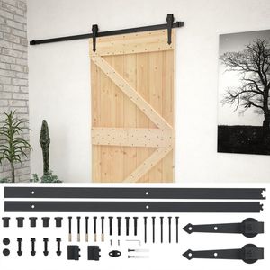 VidaXL-Schuifdeur-met-beslag-80x210-cm-massief-grenenhout
