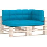 vidaXL Palettenkissen 3-tlg. Blau Stoff