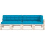 vidaXL Palletkussens 5 st stof blauw