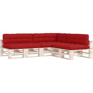 vidaXL-Bankkussens-pallet-7-st-rood