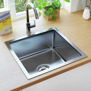 Handgemachte Einbauspüle Schwarz Edelstahl Vidaxl