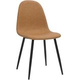 VidaXL Eetkamerstoelen 4 st Kunstleer Lichtbruin 45x54,5x87 cm