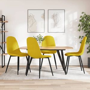 Esszimmerstühle 4 Stk. Senfgelb Samt vidaXL