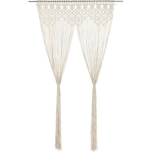 vidaXL - Gordijn - macramé - 140x240 - cm - katoen