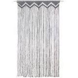 vidaXL Gordijn Macramé - Antraciet - Katoen 80% - Polyester 20%