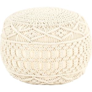 VidaXL Handgemaakte Macramé Poef 45x30 cm - Katoen