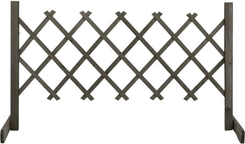 vidaXL Tuinlatwerk 120x60 cm massief vurenhout grijs