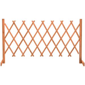vidaXL - Tuinlatwerk - 150x80 - cm - massief - vurenhout - oranje