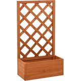 Garten-Spalier mit Blumenkasten Orange 50x25x90 cm Tannenholz Vidaxl