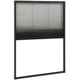 vidaXL Raamhor plissé 80x120 cm aluminium antracietkleurig