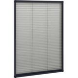 vidaXL Raamhor plissé 80x120 cm aluminium antracietkleurig