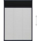 vidaXL Raamhor plissé 80x120 cm aluminium antracietkleurig