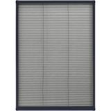 vidaXL Raamhor plissé 80x120 cm aluminium antracietkleurig