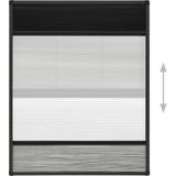 vidaXL - Raamhor Plissé - Antraciet - Aluminium - Verduistering