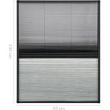 vidaXL - Raamhor Plissé - Antraciet - Aluminium - Verduistering