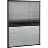 vidaXL - Raamhor Plissé - Antraciet - Aluminium - Verduistering