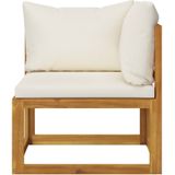 Vidaxl - 6-tlg. Garten-Lounge-Set mit Auflagen Creme Massivholz Akazie
