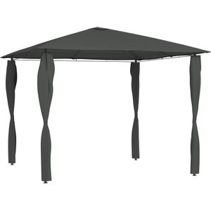 VidaXL - Prieel - Antraciet - Staal en Stof - 3x3m