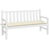 vidaXL Gartenbank-Auflage Cremeweiß 150x50x7 cm Oxford-Gewebe