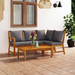 vidaXL-4-delige-Loungeset-met-kussens-massief-acaciahout