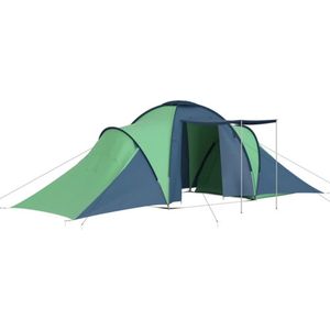vidaXL Tent 6-persoons blauw en groen