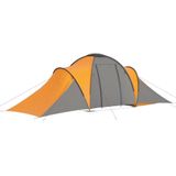 vidaXL Tent 6-persoons grijs en oranje