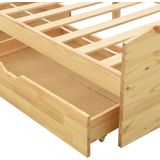 vidaXL Massivholzbett mit 2 Schubladen Kiefernholz 90x200 cm