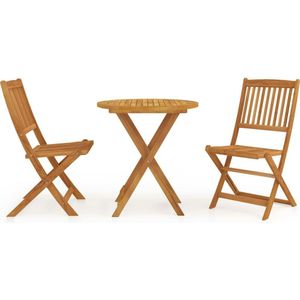vidaXL 3-tlg. Garten-Essgruppe Klappbar Massivholz Akazie