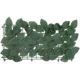 vidaXL - Balkonscherm - met - donkergroene - bladeren - 400x100 - cm