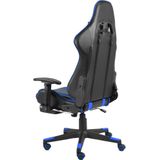 Gaming-Stuhl mit Fußstütze Drehbar Blau PVC vidaXL