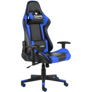 vidaXL-Gamestoel-draaibaar-PVC-blauw