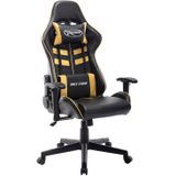 vidaXL Gaming-Stuhl Schwarz und Golden Kunstleder