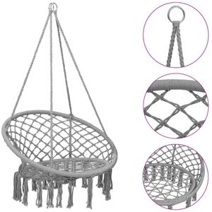 vidaXL Hangstoel 80 cm grijs