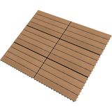 HKC - Tegelset - Bruin - Hout-Kunststof-Composiet - 6 Stuks