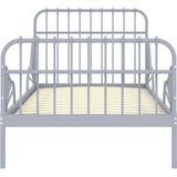 vidaXL-Bedframe-verlengbaar-metaal-grijs-80x130/200-cm