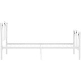 vidaXL - Bedframe - met - voetbaldesign - metaal - witx200 - cm