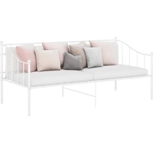 VidaXL Slaapbankframe Metaal Wit 90x200 cm