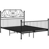 VidaXL Bedframe Metaal Zwart 160x200 cm