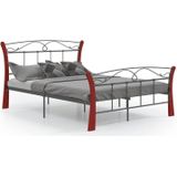 vidaXL Bedframe metaal zwart 120x200 cm