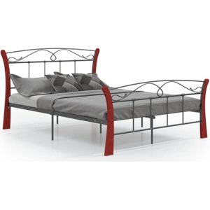 Bedframe metaal zwart 120x200 cm