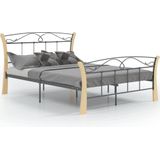 vidaXL Bedframe metaal zwart 120x200 cm