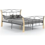 vidaXL Bedframe metaal zwart 120x200 cm