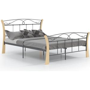 Bedframe metaal zwart 120x200 cm