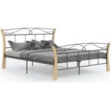 VidaXL Bedframe Metaal Zwart 140x200 cm