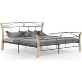 vidaXL Bedframe metaal zwart 180x200 cm