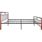 VidaXL Bedframe Metaal & Massief Eikenhout 180x200 cm