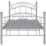 Bett Grau Metall 90x200 cm vidaXL