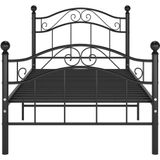 vidaXL - Bedframe - metaal - zwart - 100x200 - cm