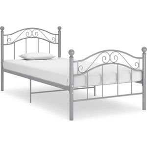 vidaXL Grijs metalen bed 100x200 cm - 324993